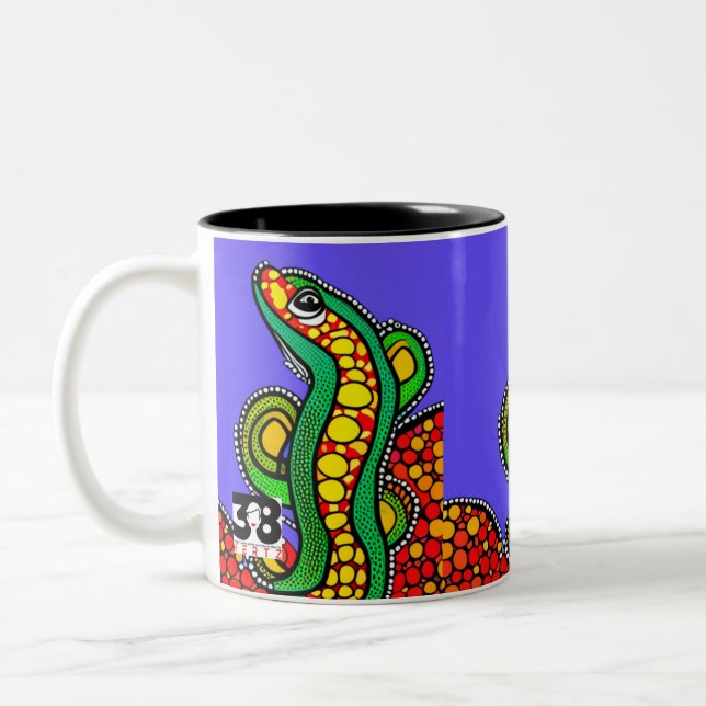 Lizard Love Two-Tone Coffee Mug (Left)