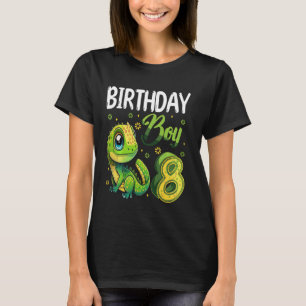 Lizard lover 8th Birthday Party B-day 8 Year Old B T-Shirt