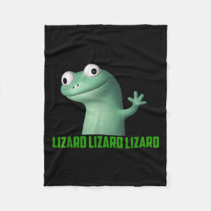 Lizard Meme Lizard Lizard Lizard Funny Graphic Fleece Blanket