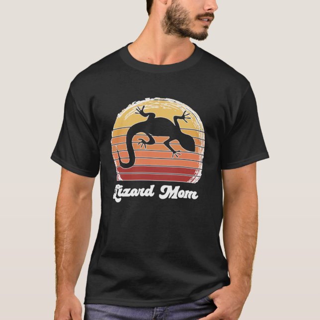 Lizard Mum Retro Lizards Lizard Owner Lizard T-Shirt (Front)