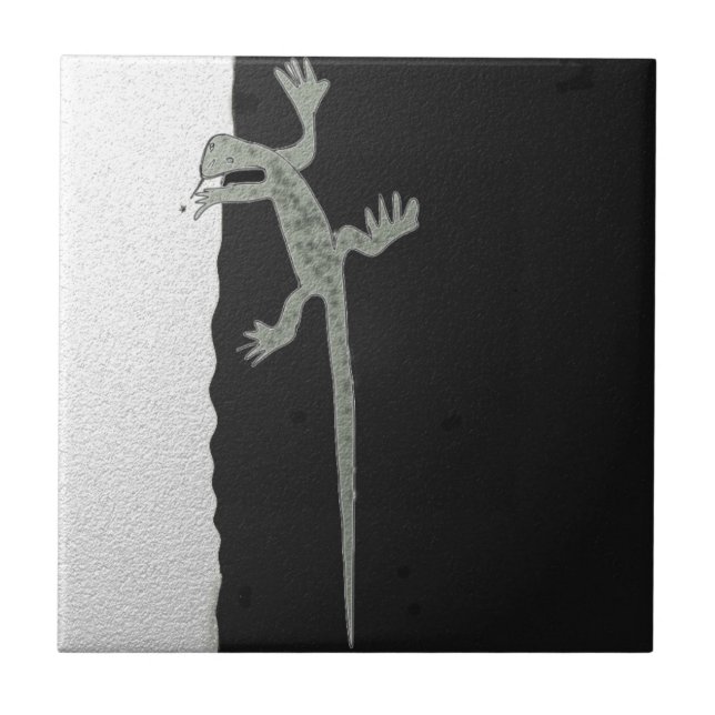 Lizard on the Wall Ceramic Tile (Front)