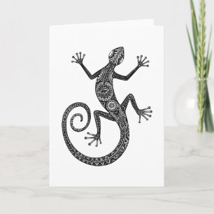Lizard Or Salamander Doodle Card