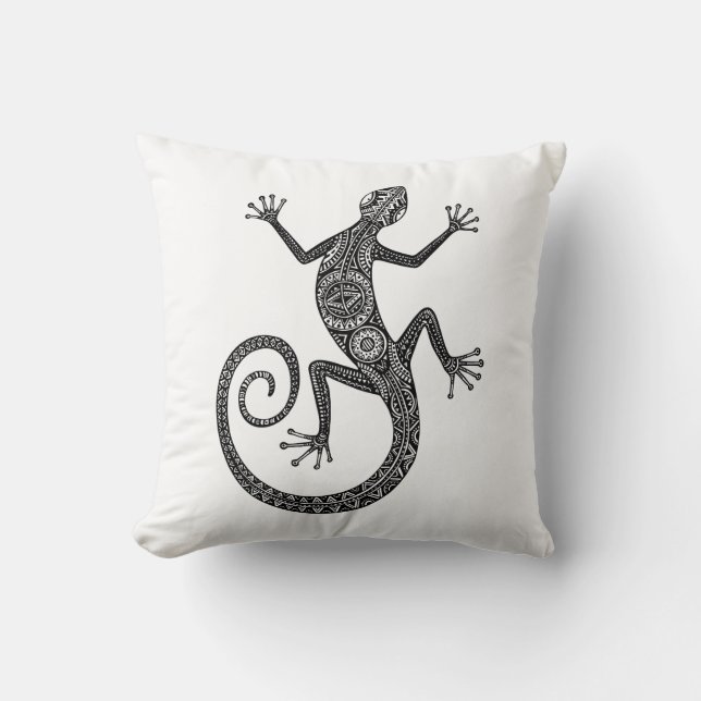 Lizard Or Salamander Doodle Cushion (Front)