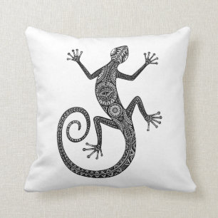Lizard Or Salamander Doodle Cushion
