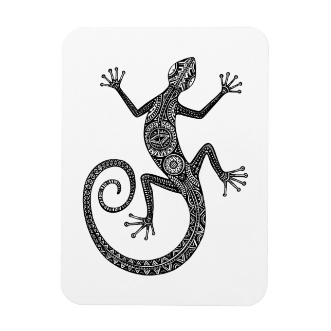 Lizard Or Salamander Doodle Magnet (Vertical)