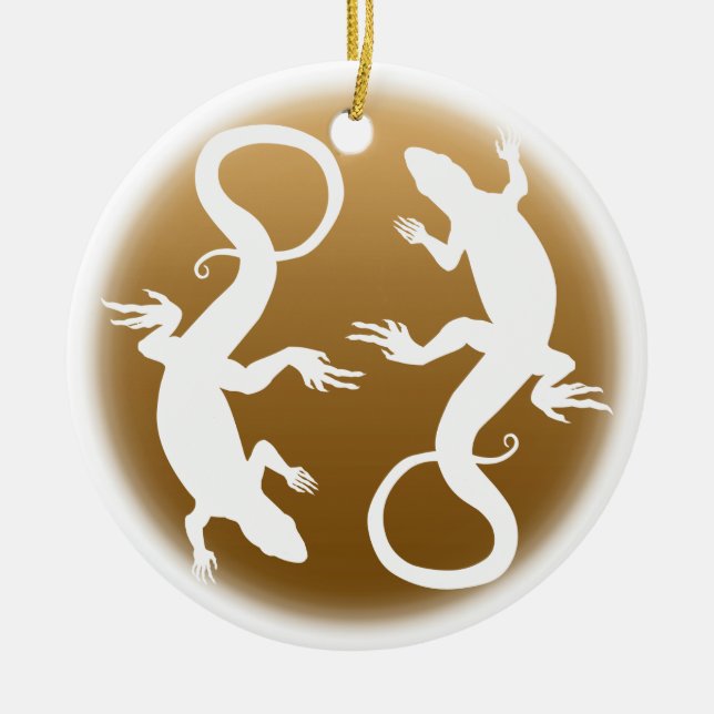 Lizard Ornament Personalised Reptile Decoration (Front)
