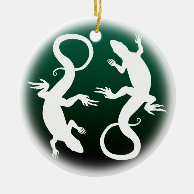 Lizard Ornament Personalised Reptile Decoration (Front)