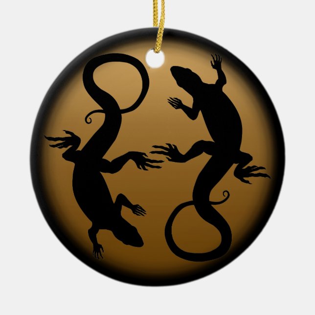 Lizard Ornament Personalised Reptile Decoration (Front)