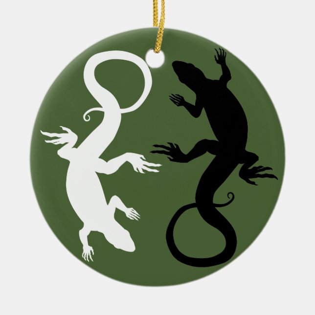 Lizard Ornament Personalised Reptile Decoration (Front)