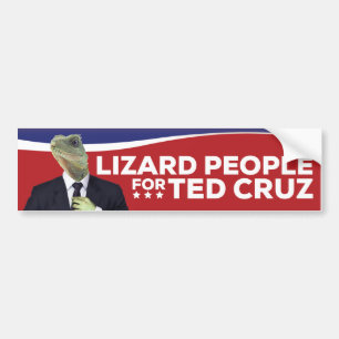Lizard People for Ted Cruz Bumper Sticker
