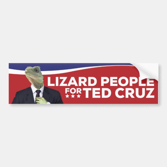 Lizard People for Ted Cruz Bumper Sticker (Front)