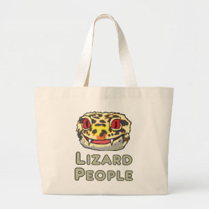 Lizard People Large Tote Bag