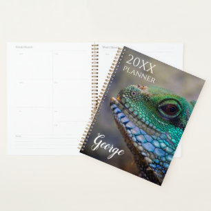 Lizard Personalised Week Month Planner Notebook