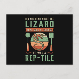 Lizard Reptile Reptiles Gecko Animal Funny Gift Postcard