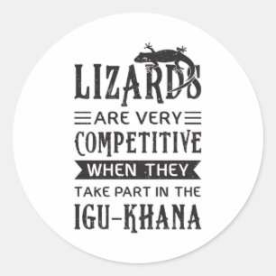 Lizard Reptiles Reptile Gecko Animal Dragon Gift Classic Round Sticker