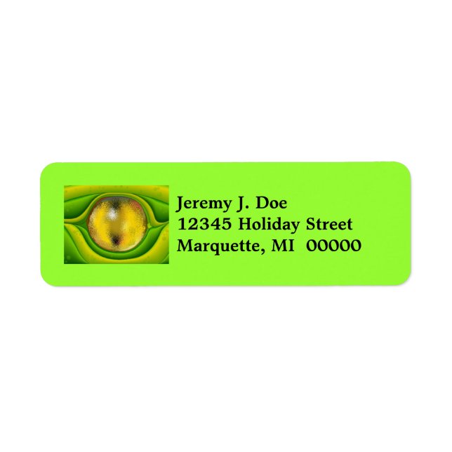 Lizard reptilian Eye reptile Return address Labels (Front)