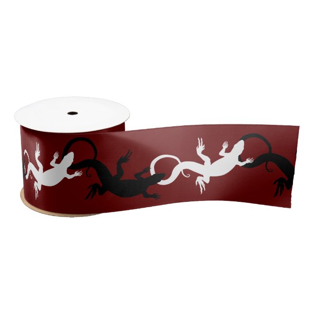 Lizard Ribbon Paper Custom Lizard Reptile Ribbon Satin Ribbon (Spool)