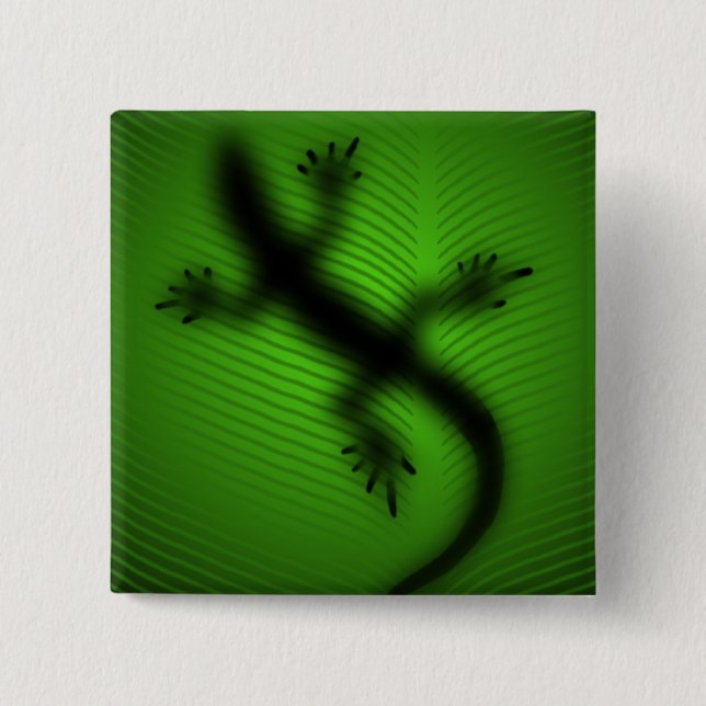 Lizard Silhouette 15 Cm Square Badge (Front)