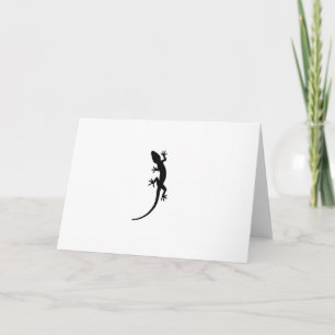 Lizard Silhouette Card