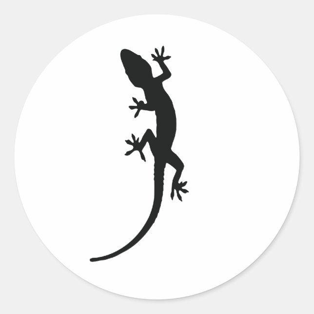 Lizard Silhouette Classic Round Sticker (Front)