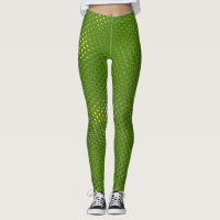 Lizard Skin Print Green Yellow Leggings