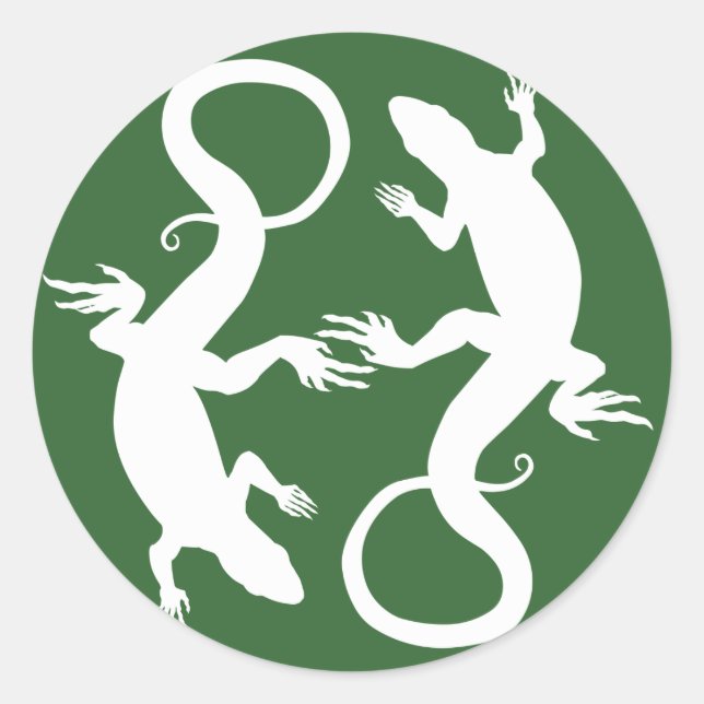 Lizard Stickers Cool Retro Reptile Art Stickers (Front)