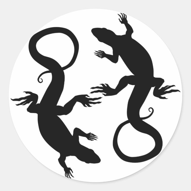 Lizard Stickers Cool Retro Reptile Art Stickers (Front)