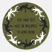 Lizard Stickers Personalised Lizard Art Stickers