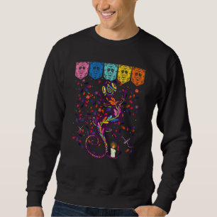 Lizard Sugar Skull Mexico Calavera Dia De Los Muer Sweatshirt