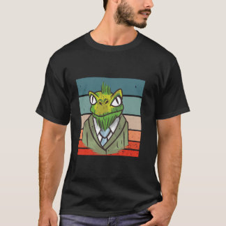 Lizard suit formal cartoon retro, earthy tones Rep T-Shirt