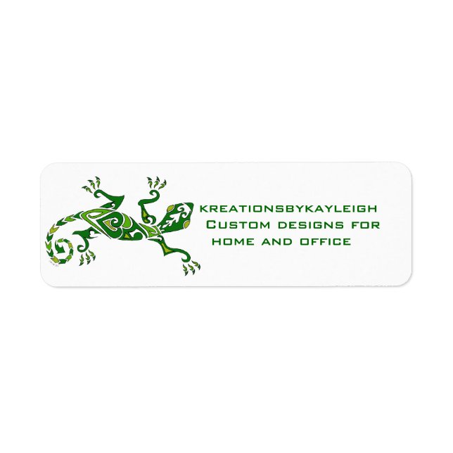 Lizard Tattoo Return Address Label (Front)