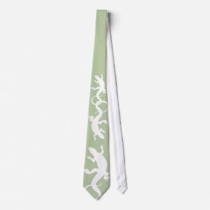 Lizard Tie Cool Reptile Gifts Lizard Art Necktie