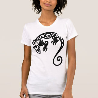 LIZARD TRIBAL BLACK T SHIRT
