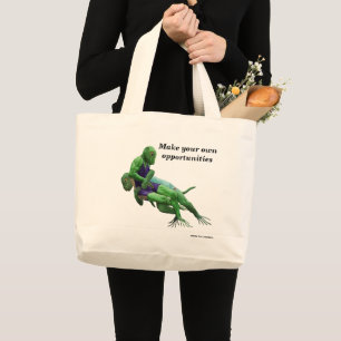 Lizard Warrior Wrestling Fantasy Art Tote Bag