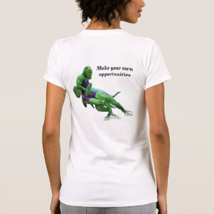 Lizard Warrior Wrestling Sport Fantasy Art T-Shirt