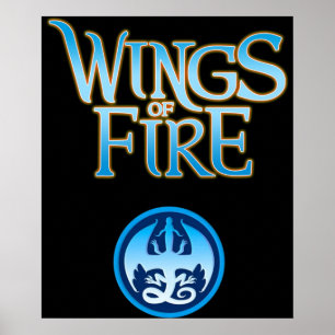 lizard wings of dragon fire logo poster