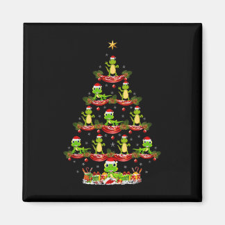 Lizard Xmas Lighting Santa Lizard Christmas Tree  Magnet