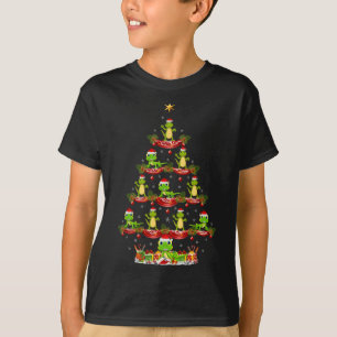 Lizard Xmas Lighting Santa Lizard Christmas Tree  T-Shirt