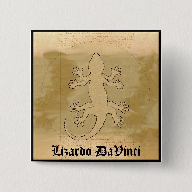 Lizardo DaVinci 15 Cm Square Badge (Front)
