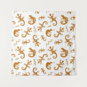 Lizards and chameleons seamless pattern tapestry