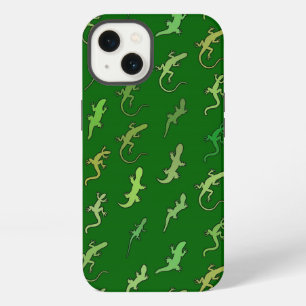 Lizards and Geckos, on pine green iPhone Case