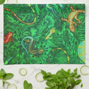 Lizards Batik Tea Towel