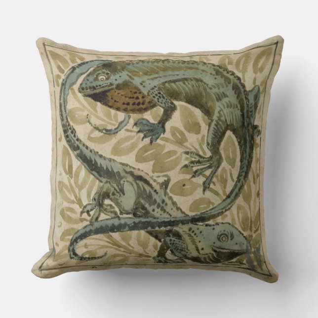 Lizards, design for a tile (w/c on paper) cushion (Front)