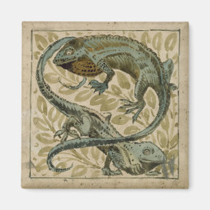 Lizards, design for a tile (w/c on paper) magnet