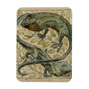 Lizards, design for a tile (w/c on paper) magnet
