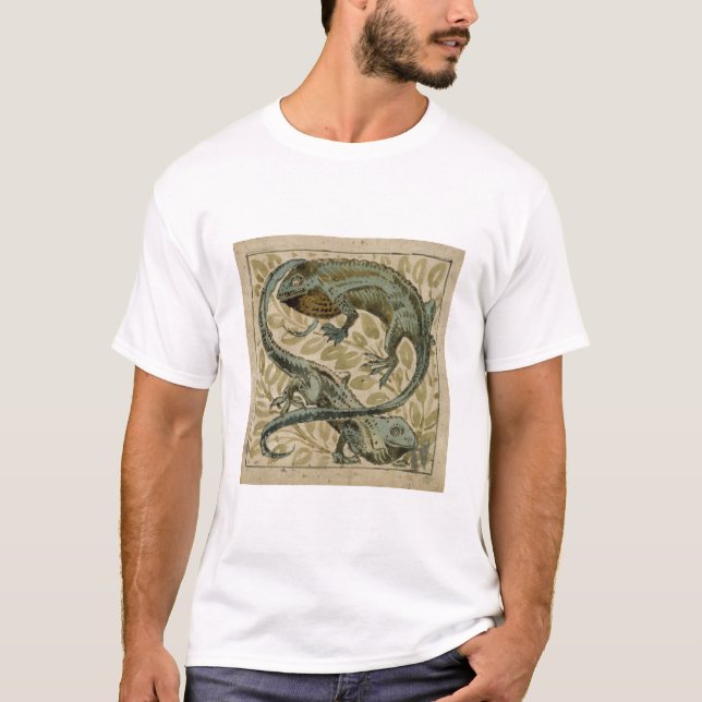 Lizards, design for a tile (w/c on paper) T-Shirt (Front)
