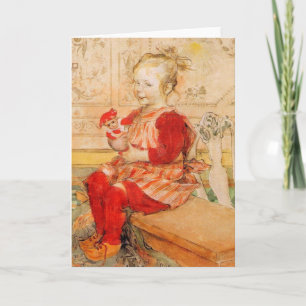 Lizbeth Holding a Doll Holiday Card