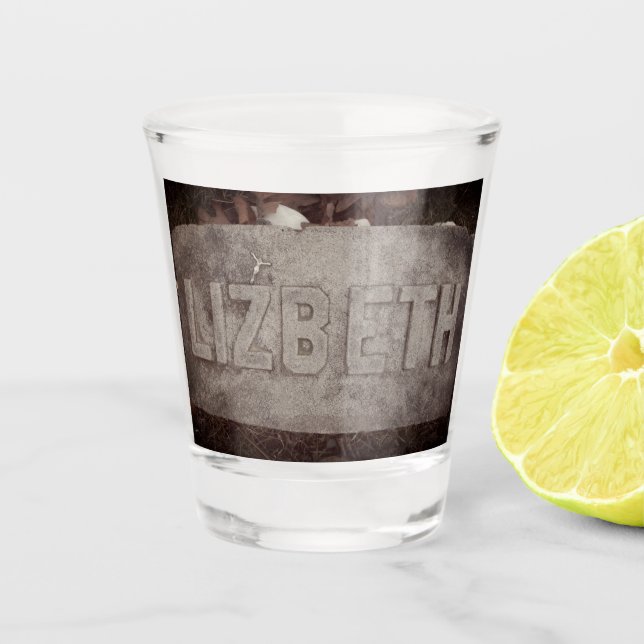 Lizzie Borden Grave Marker - Fall River, MA Shot Glass (Front)