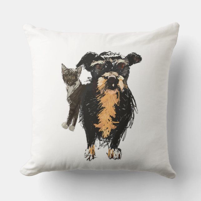 Lizzie & Kitty Cushion (Front)