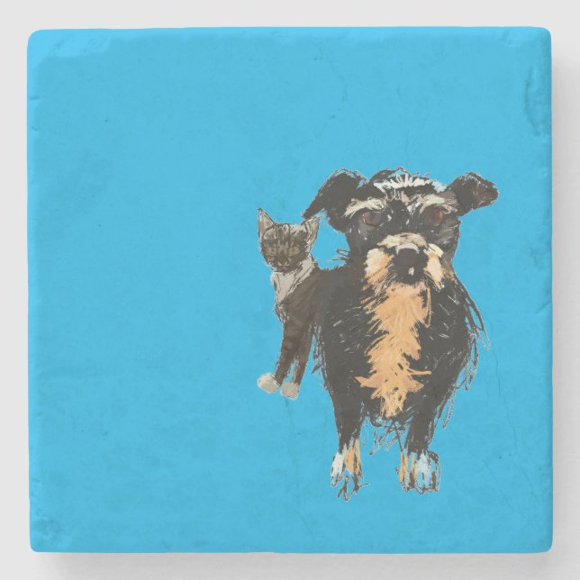 Lizzie&Kitty  Stone Coaster (Front)
